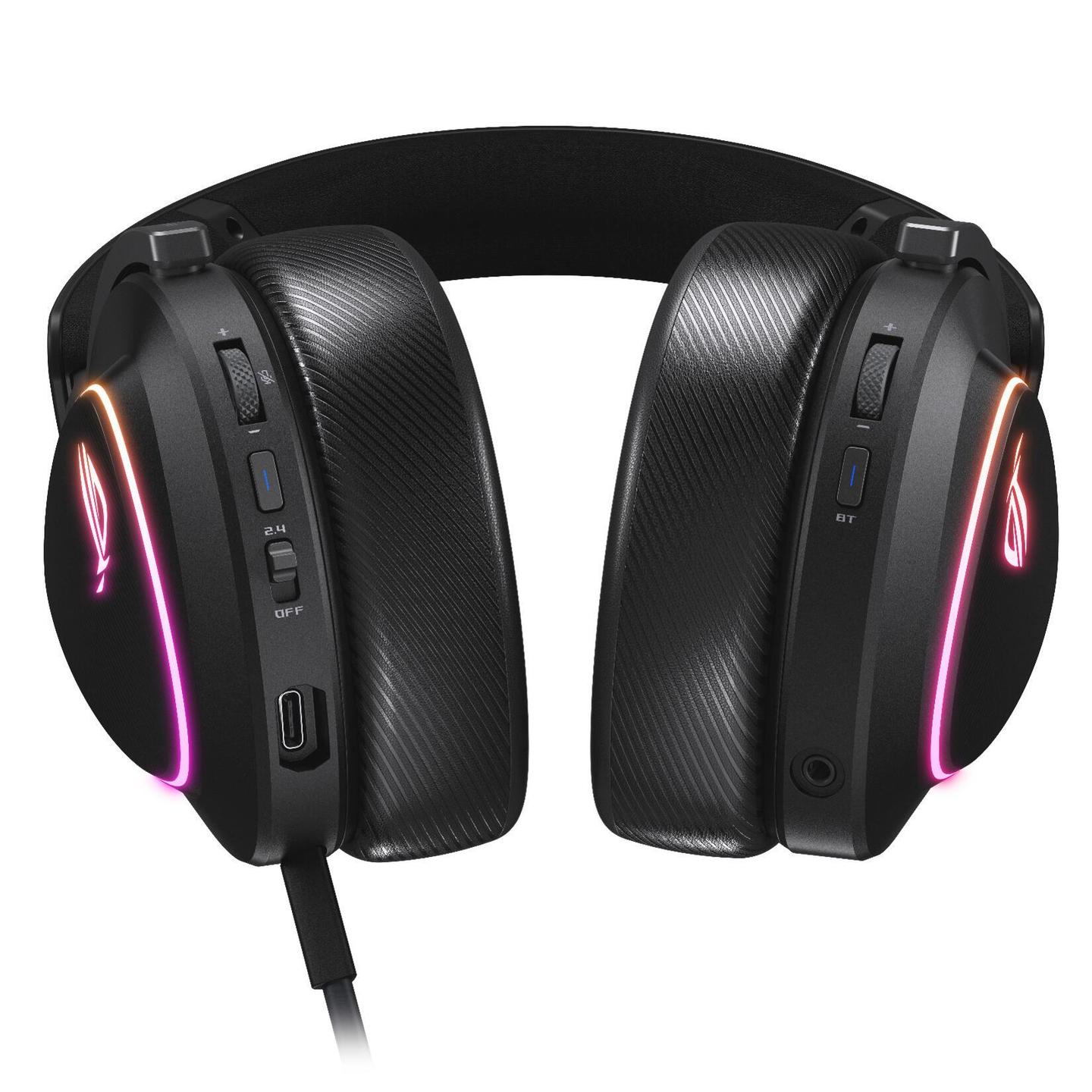 Kufje Gaming ASUS ROG Delta II / Wireless 2.4GHz+Bluetooth+3.5mm / Driverë 50mm / 7.1 Surround / Mikrofon - Zezë - 4