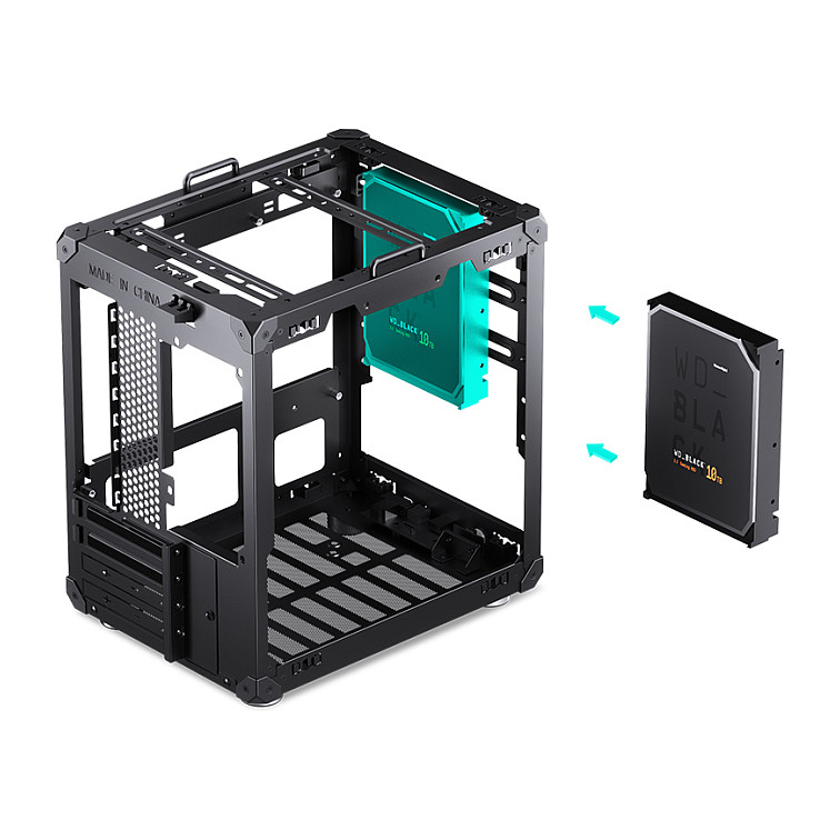 Kasë PC JONSBO C6 Handle / Mini Tower / Micro-ATX / Mini-ITX / Mesh - Zezë - 31