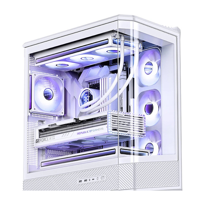 Kasë PC Jonsbo D400 / Midi Tower / ATX / Tempered Glass - Bardhë - 20