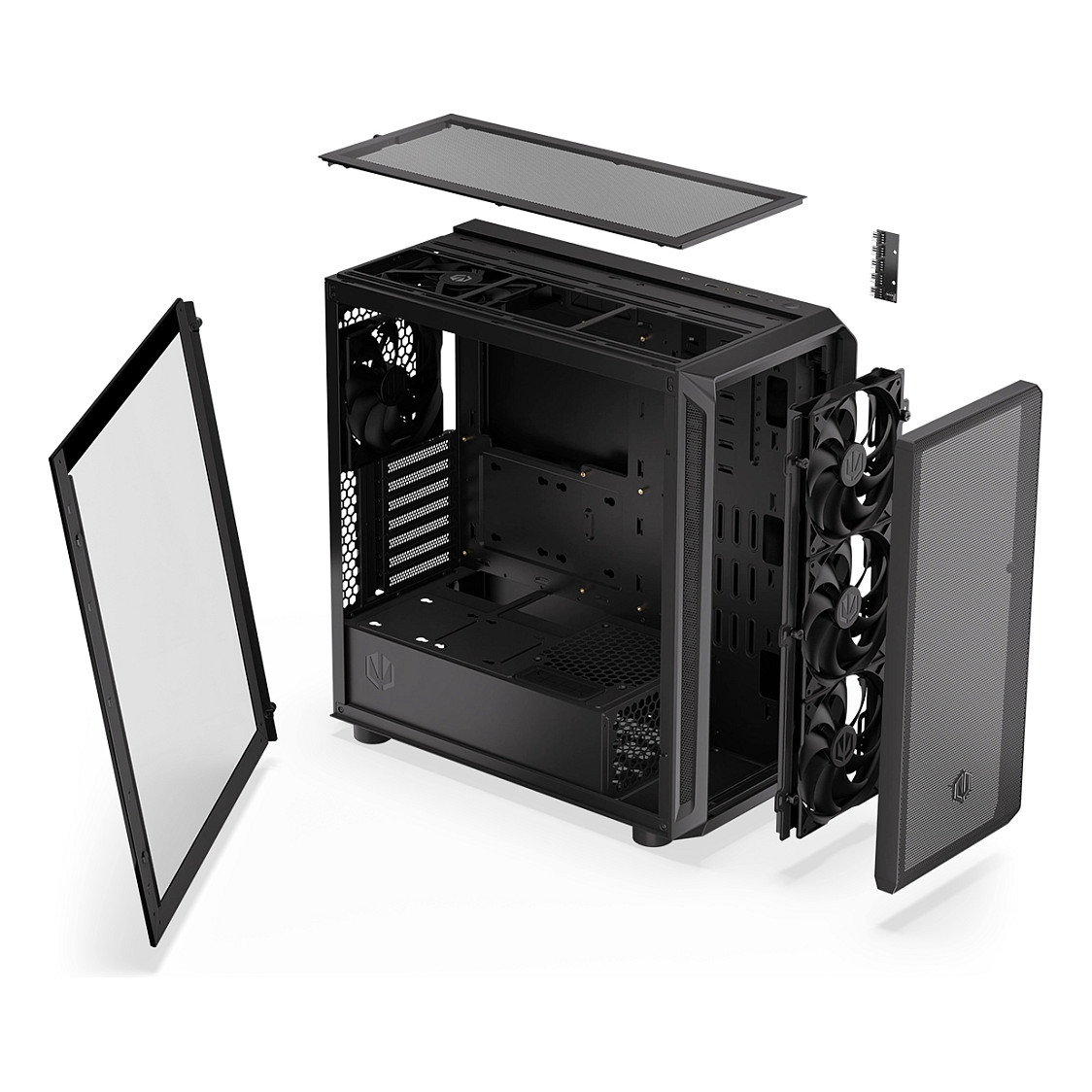Kasë PC ENDORFY Arx 700 Air / Full Tower / 5x 140mm Fan / SSD 2.5" / HDD 2.5"/3.5" - Zezë - 30
