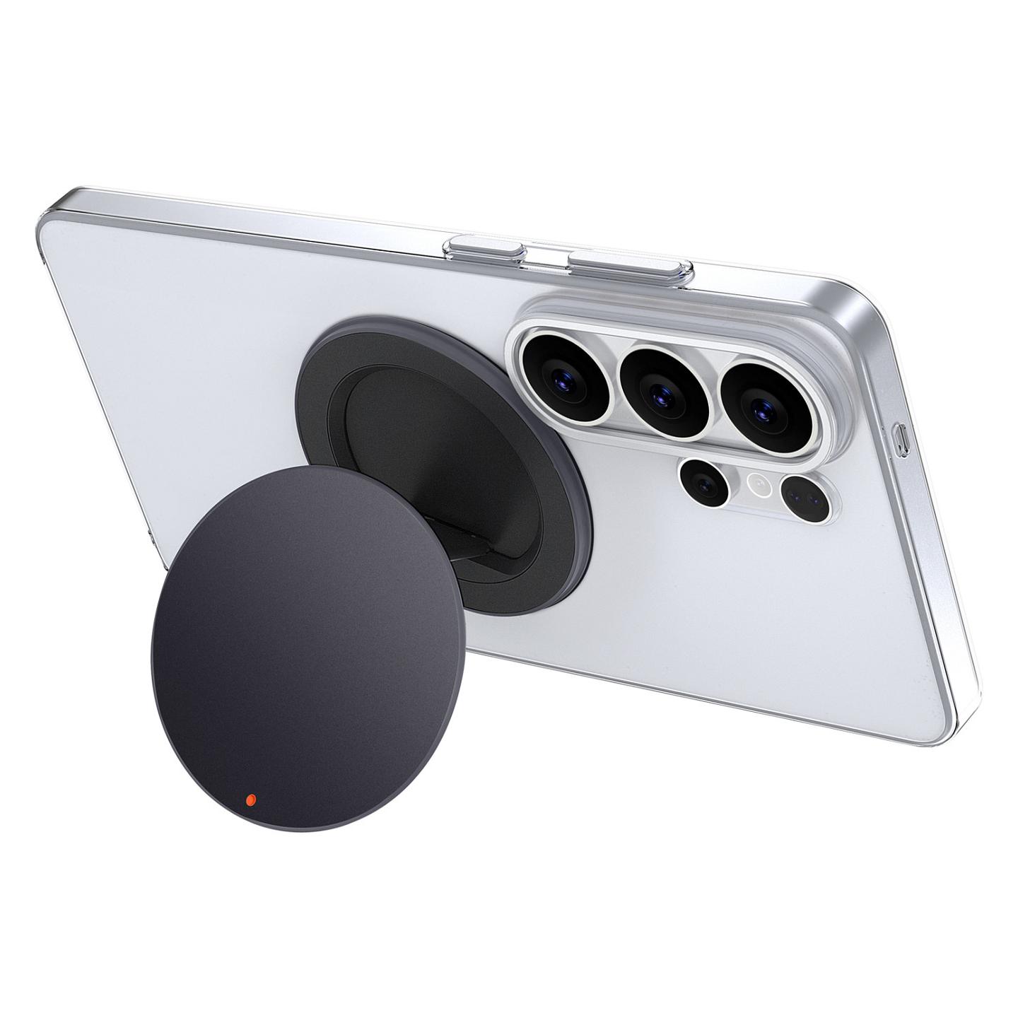 Aksesorë për telefon Samsung by Hochuen 360 Magnet Stand / Magnetike / E palosshme / Rrotullim 360° / Për telefon dhe tabletë - Zezë - 5