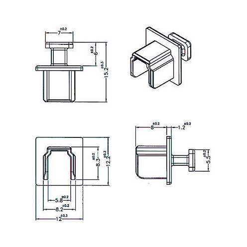 Mbrojtëse kundër pluhurit DeLOCK 64010 / USB Type-B Femër / 10 copë – Zezë - 2
