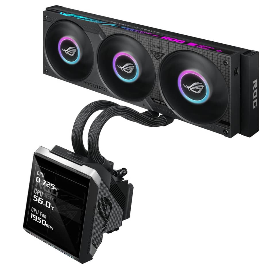 Ftohës për Procesor ASUS ROG Strix SLC IV 360 ARGB LCD / 360mm / 3x120mm / ARGB / LCD 5.08" / AIO - Zezë - 2