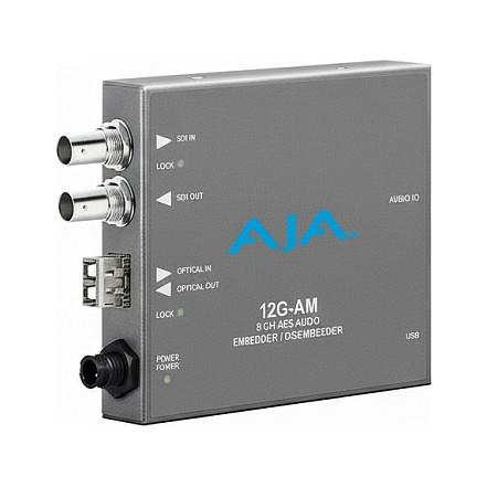 Konvertues Audio AJA 12G-AM, 8-Kanal AES, 12G-SDI, 4K/UltraHD, 8× XLR, Embedder/Disembedder, USB - Hiri