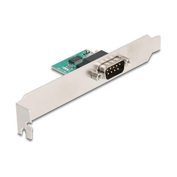 Adapter Serial DeLOCK 90582 / USB 2.0 Pin Header Male 4-pin në RS-232 D-Sub 9-pin Male / FTDI FT231XS / 30 cm - Gjelbër/Zezë