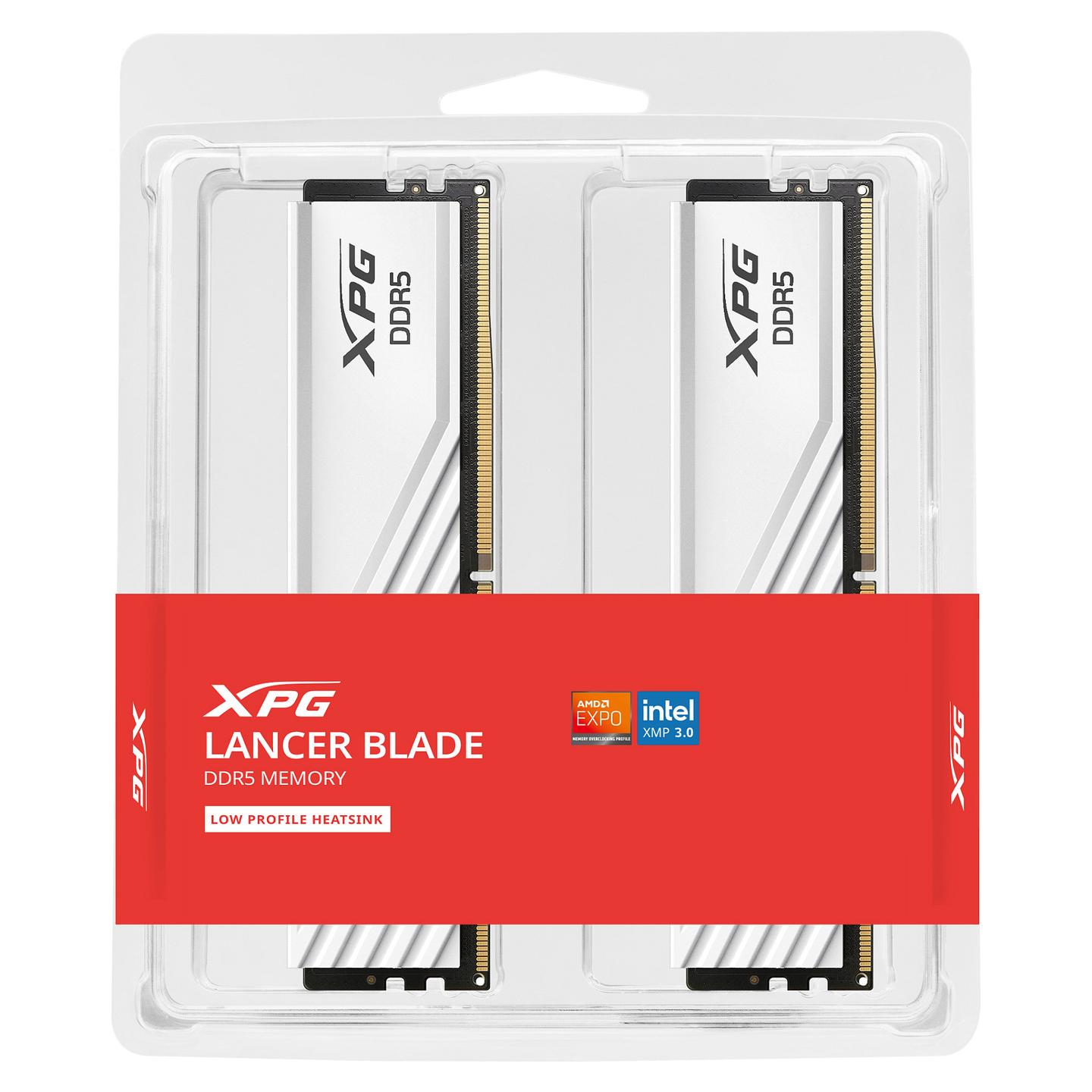 RAM Memorie ADATA XPG Lancer Blade, 32GB (2 × 16GB), DDR5, 6400MT/s, CL32-39-39, Intel XMP 3.0, AMD EXPO - Bardhë - 4