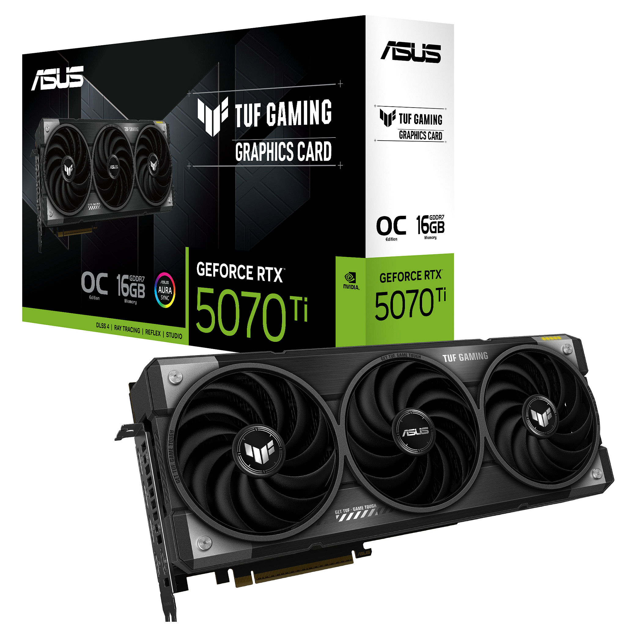 Kartë Grafike NVIDIA ASUS TUF Gaming GeForce RTX 5070 Ti OC Edition / 16GB GDDR7 / PCIe 5.0 / 3 Fan – Hiri/Zezë - 10