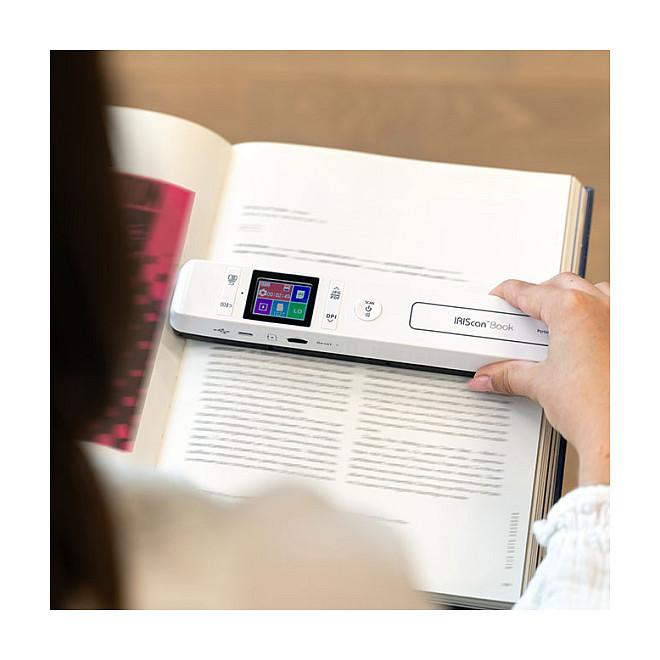 Skaner I.R.I.S. IRIScan Book 7, A4, 1050DPI, CIS, USB-C, MicroSD - Bardhë - 3