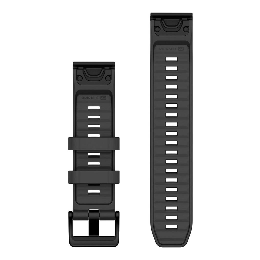 Rrip për Orë të Mençur Garmin QuickFit / 22mm / Silikon - Grafit - 2