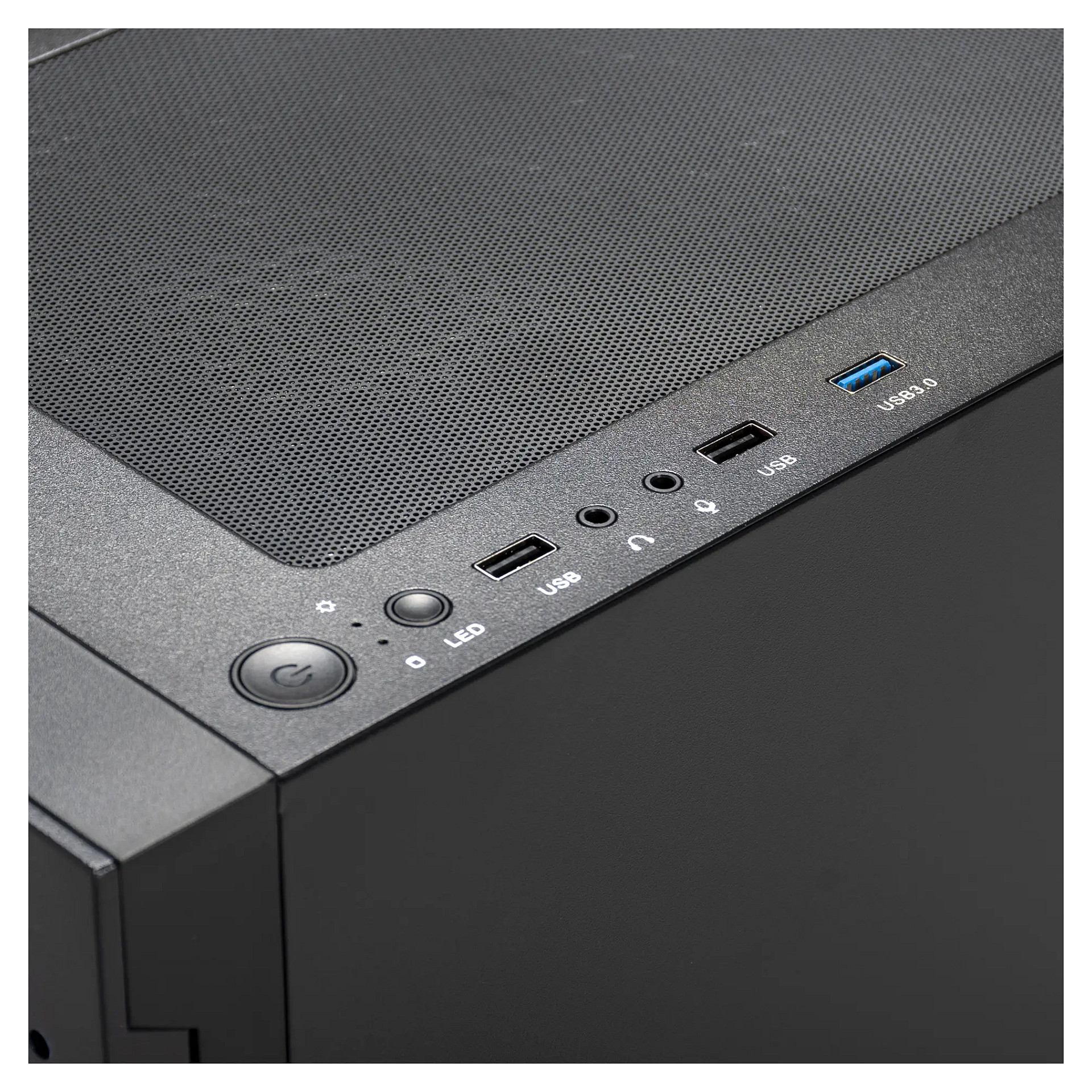 Kasë GAMDIAS TALOS E3 MESH / Midi Tower / ATX / 3x 120mm ARGB Fan / Tempered Glass - Zezë - 2