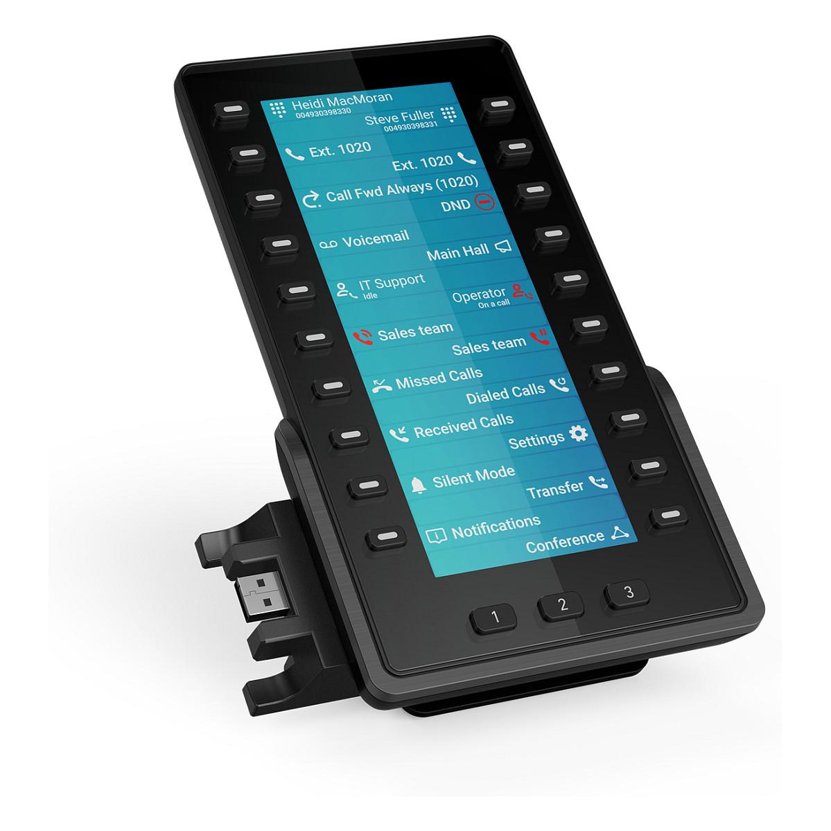 Modul Zgjerimi për Telefon VoIP Snom D8C, 6.86", TFT, 1280x480, 20 Taste, 60 Funksione të Programueshme, USB 2.0 - Zezë - 5