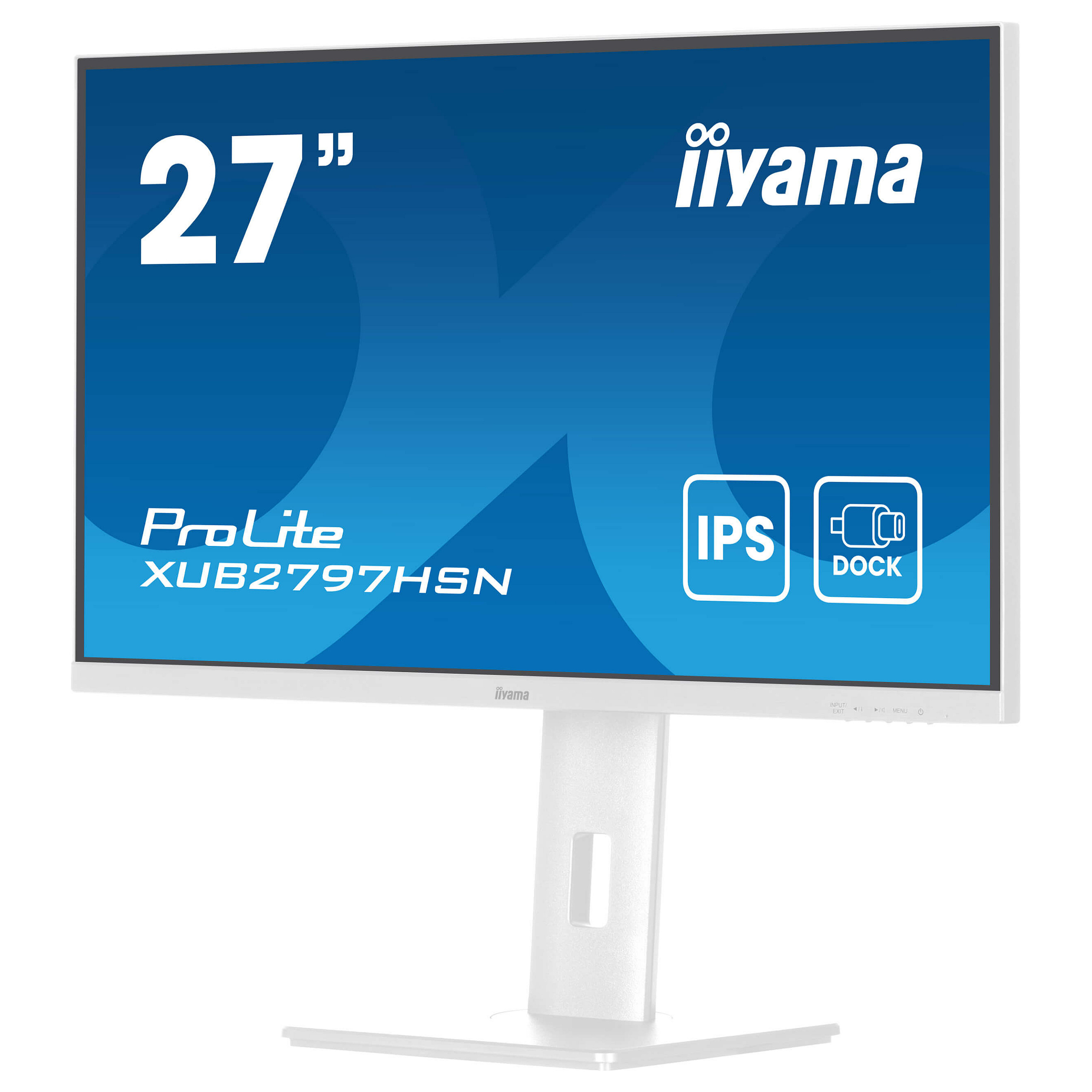 Monitor iiyama ProLite XUB2797HSN-W2 / 27" / Full HD IPS / 100Hz / 1ms / HDMI+USB-C+DisplayPort - Bardhë - 4