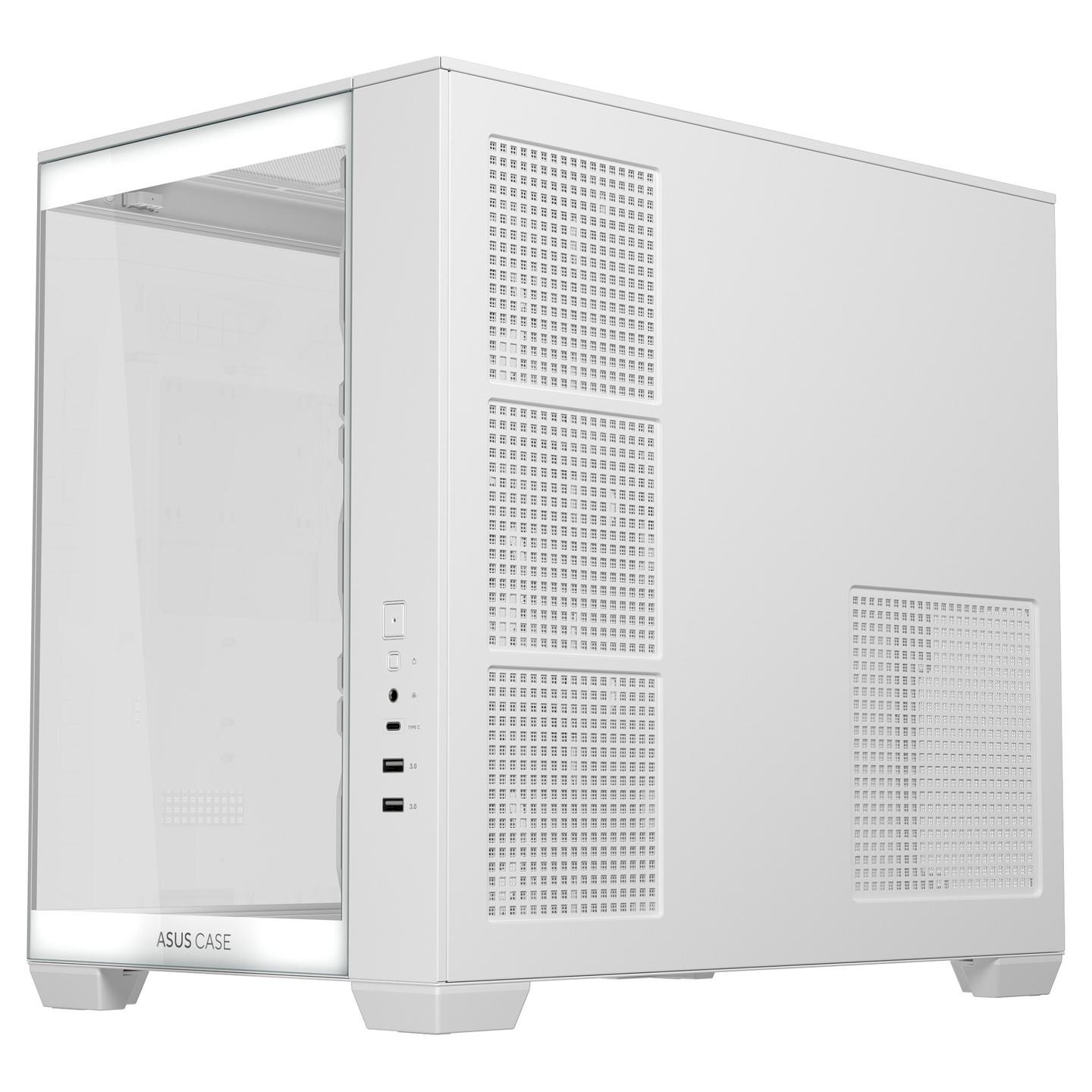 Kasë ASUS A32 Plus TG ARGB, Mid-Tower, ATX, Xham i Temperuar, 4x120mm ARGB, USB Type-C 10Gbps - Bardhë - 8