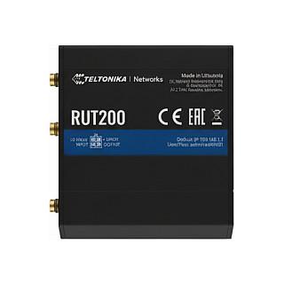 Ruter Teltonika RUT200, Industrial 4G LTE Cat 4, Wi-Fi 4 N300, 2.4GHz, deri në 150Mbps, 1× 10/100Mbps WAN + 1× 10/100Mbps LAN, Mini-SIM - Zezë