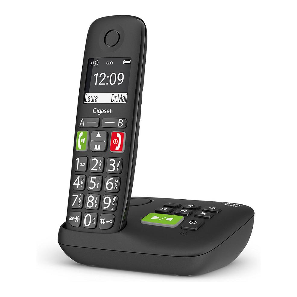 Telefon DECT Gigaset E290A, Analog, DECT, 2" Ekran, Sekretar Telefonik 20 min, 150 Kontakte, Taste të Mëdha - Zezë - 4