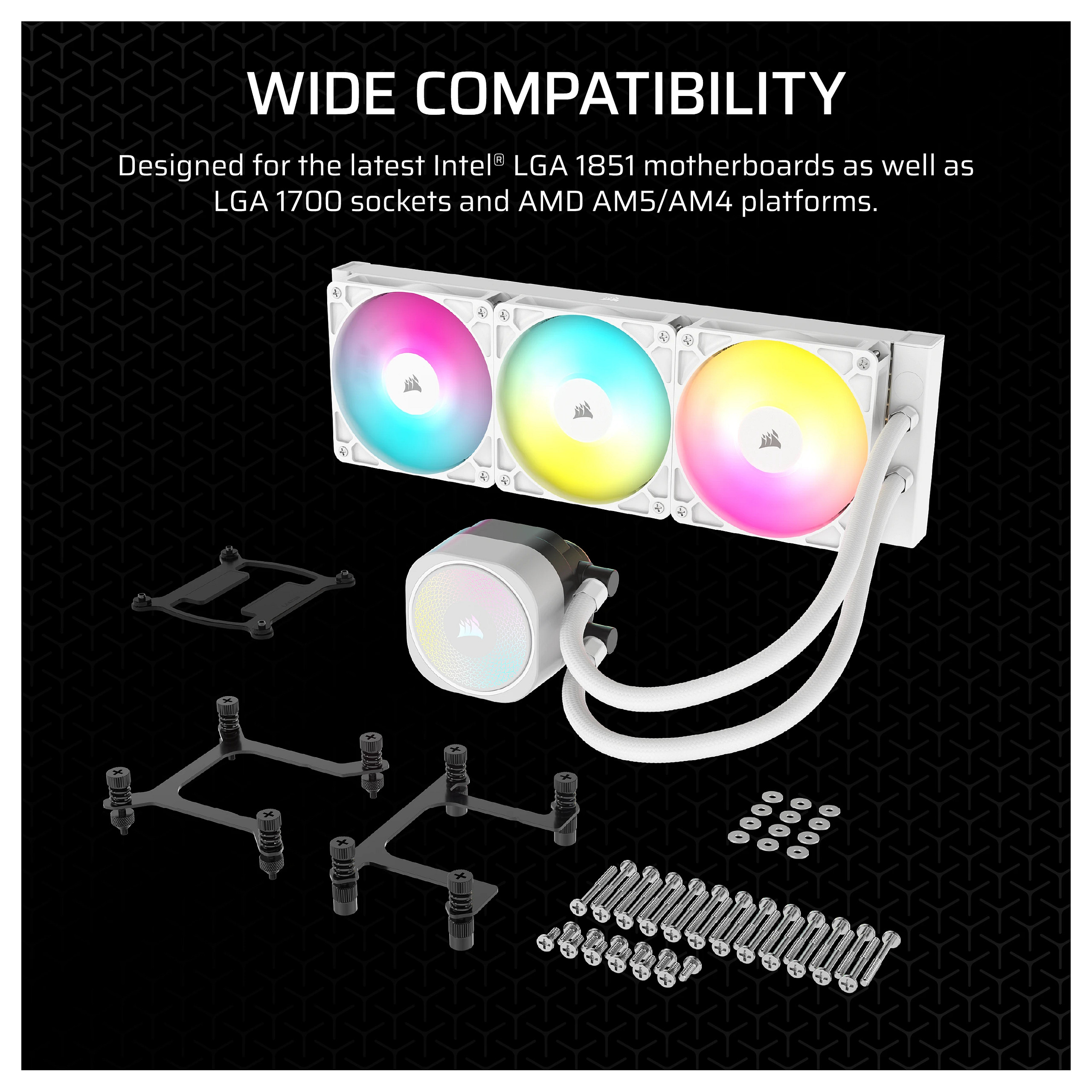 Ftohës për Procesor Corsair Nautilus 360 RS ARGB / AIO / 360mm / 3x120mm / ARGB - Bardhë - 7