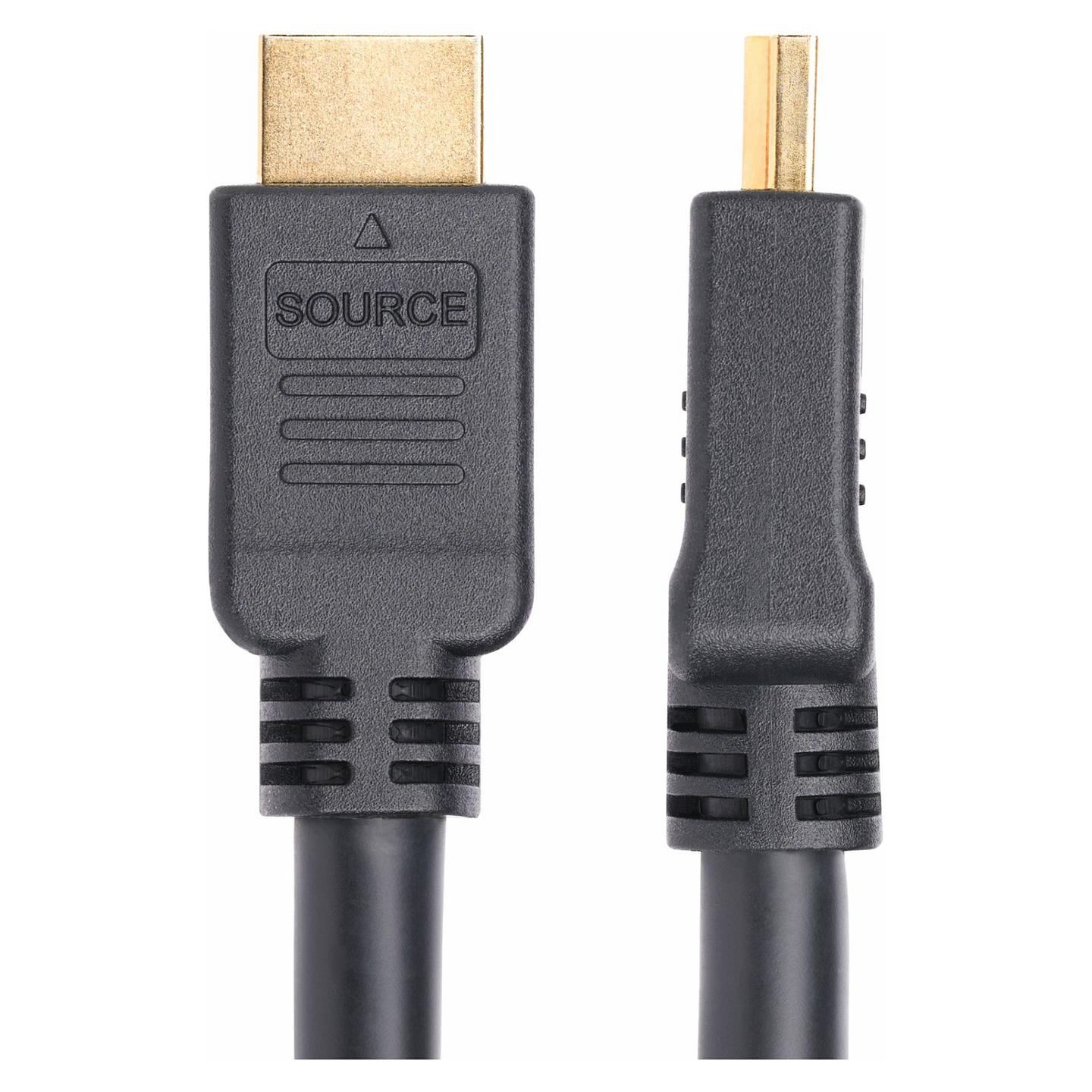 Kabllo HDMI StarTech.com HD2AP-15M-HDMI-CABLE / HDMI në HDMI / 15m / HDMI 2.0 / 4K 60Hz / HDR10 - Zezë - 2