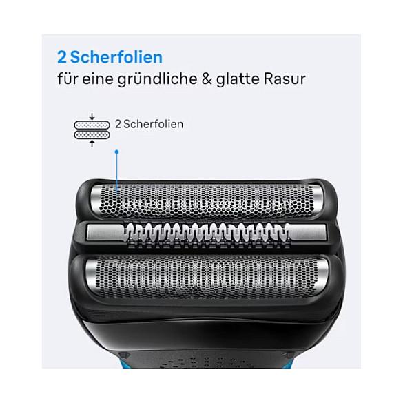 Makinë e rrojës Braun Series 3 310s / 3-Flex / 2 SensoFoil / Wet & Dry / 30 Min / Quick Charge 5 Min – Blu/Zezë - 3
