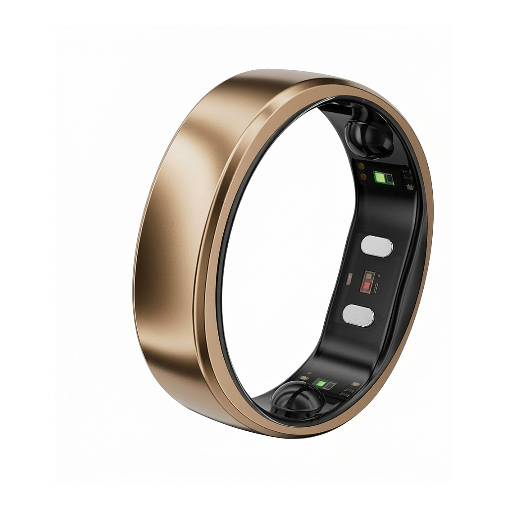Smart Ring RingConn Gen 2 / Bluetooth / Rrahjet e ZemrĂ«s / SpOâ / Size 10 / Monitorim i Gjumit - Gold