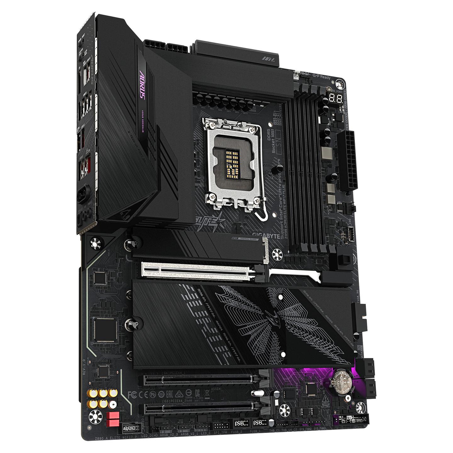 Pllakë Amë Gigabyte Z890 AORUS ELITE WIFI7 / Intel LGA1851 / DDR5 / ATX / Wi-Fi 7 / 5GbE LAN - 3