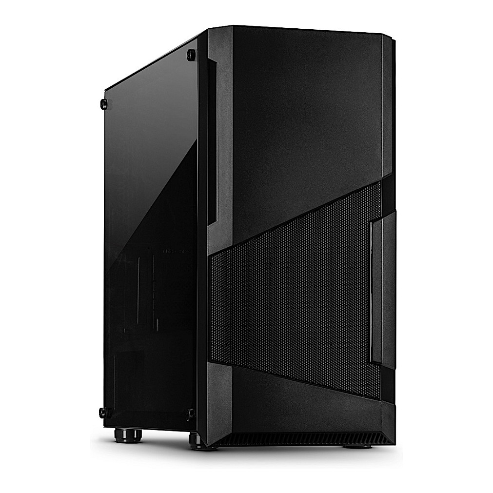 Kasë PC Inter-Tech SM-007 Enforcer / Mini Tower / Micro-ATX / Mini-ITX / 2x 120/140mm Fan Support / 3x 2.5" + 1x 3.5" Bay / Tempered Glass - Zezë