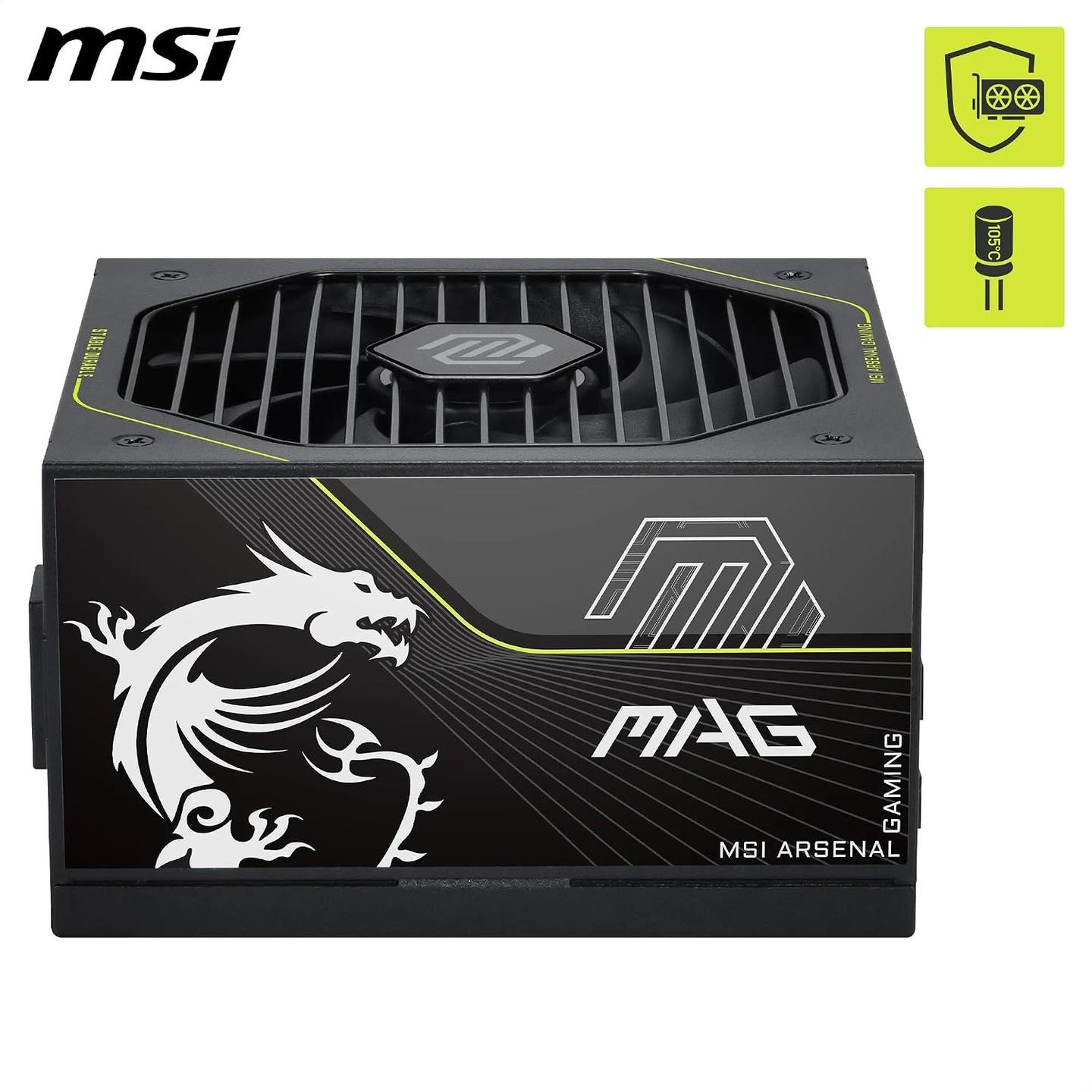 Furnizues Energjie MSI MAG A1000PLS PCIE5 / 1000W / 80 PLUS Platinum / ATX 3.1 / PCIe 5.1 / Fully Modular - Zezë - 2