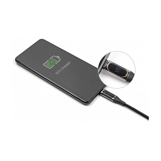 Kabllo USB DeLOCK 86809, USB-C në USB-C, 2m, USB 2.0, PD 100W, 5A, Power Display - Zezë - 3