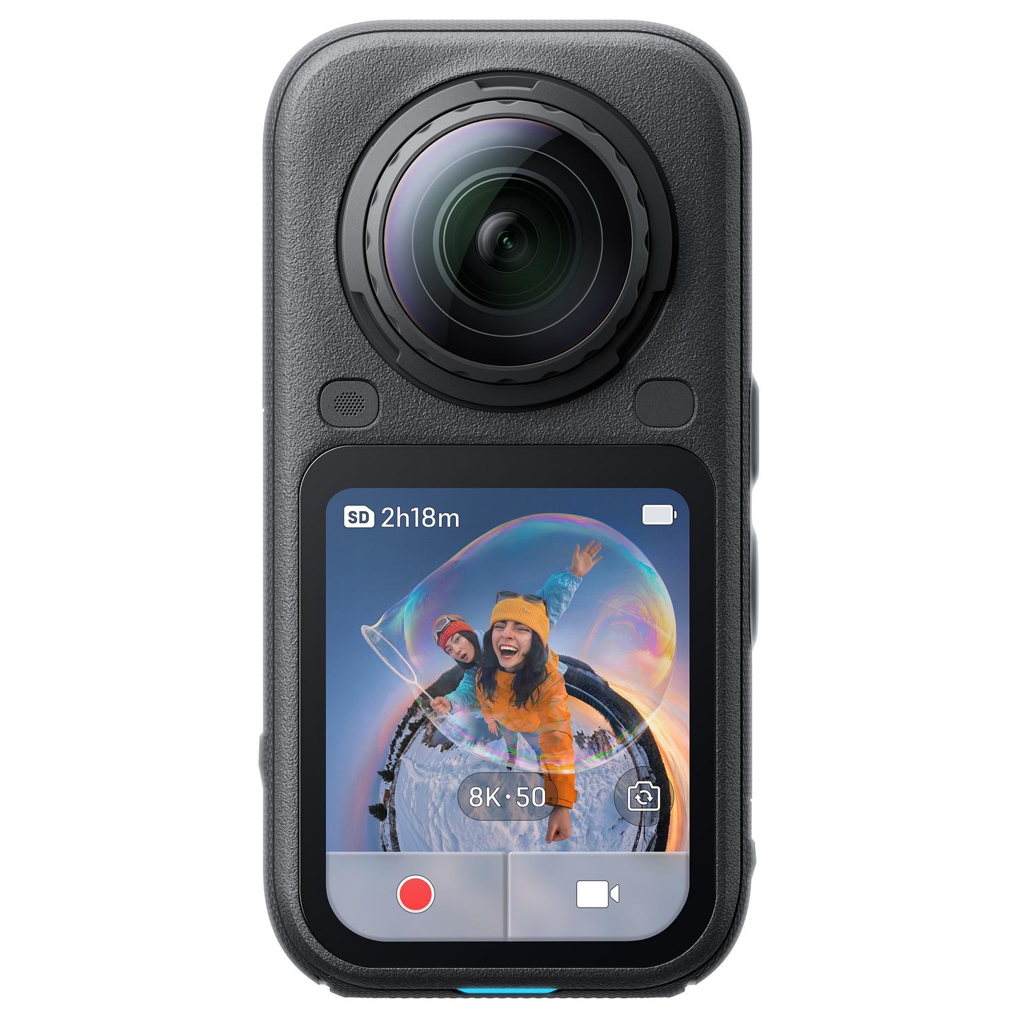 Kamerë Digjitale Insta360 X6, 360°, 8K 50fps, 120MP, 1/1.1", 2.32" OLED, 64GB - Zezë - 2