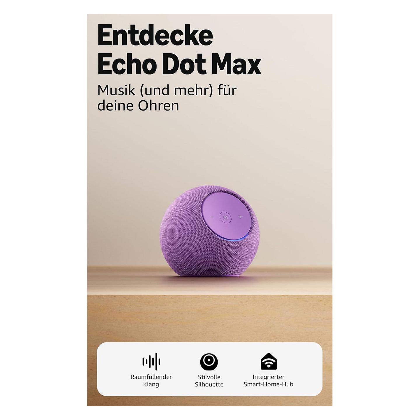 Altoparlant inteligjent Amazon Echo Dot Max, Wi-Fi 6E, Amazon Alexa - Vjollcë - 2