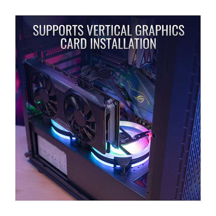 Kasë PC Aerocool Beam-G / Mini Tower / ATX / 1x 120mm Fan / Tempered Glass - Zezë - 11