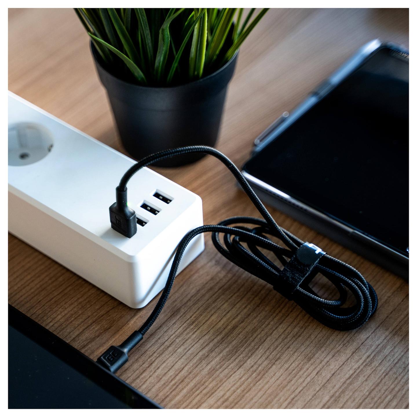 Kabllo USB Green Cell KABGC06 / USB-A Mashkull → USB-C Mashkull / 480 Mbit/s / 1.2m - Zezë - 3