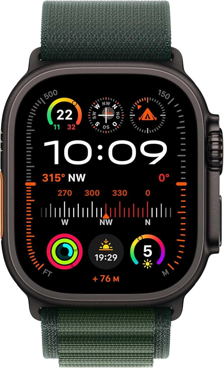 Apple Watch Ultra 2 / 49mm Alpine – Black Titanium in Dark Green - 2