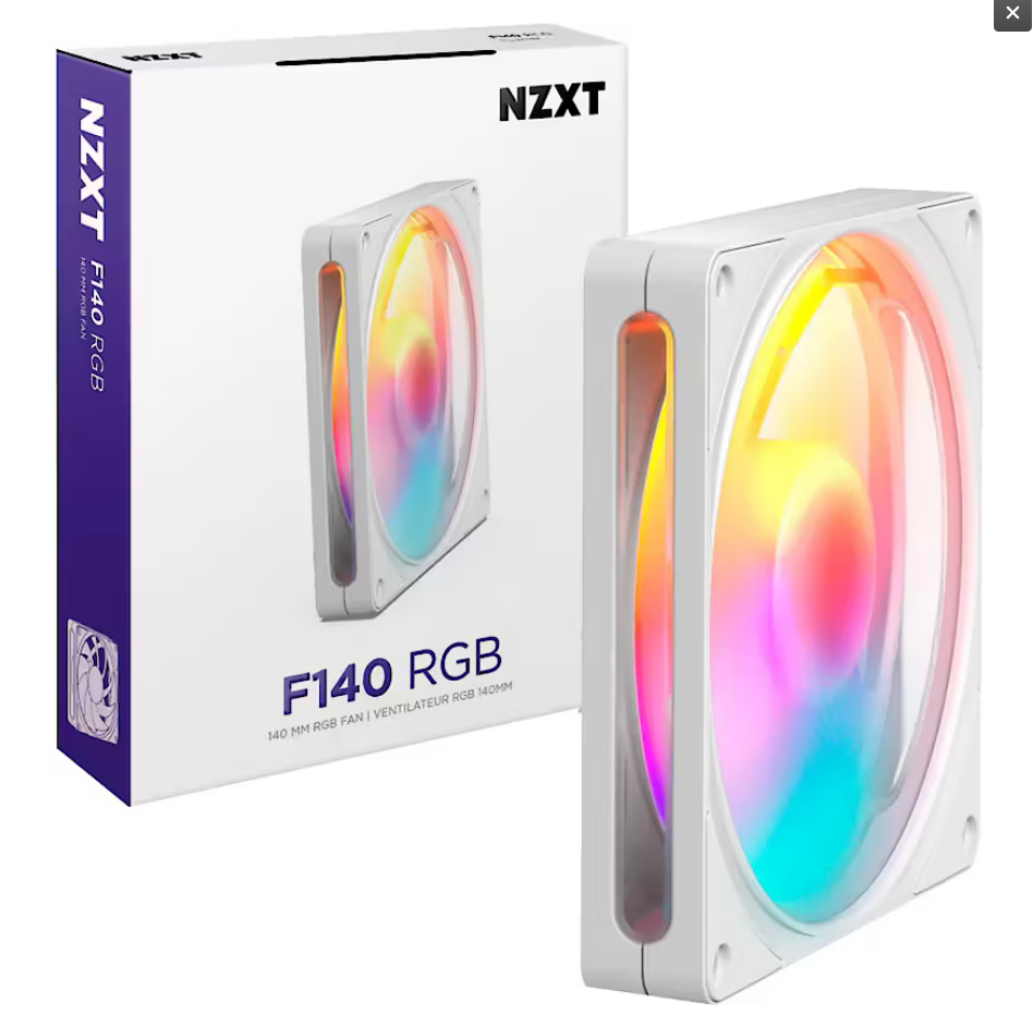 Ftohës për Kasë NZXT F140 / 140mm / 500-1800 RPM / ARGB / PWM – Bardhë - 2