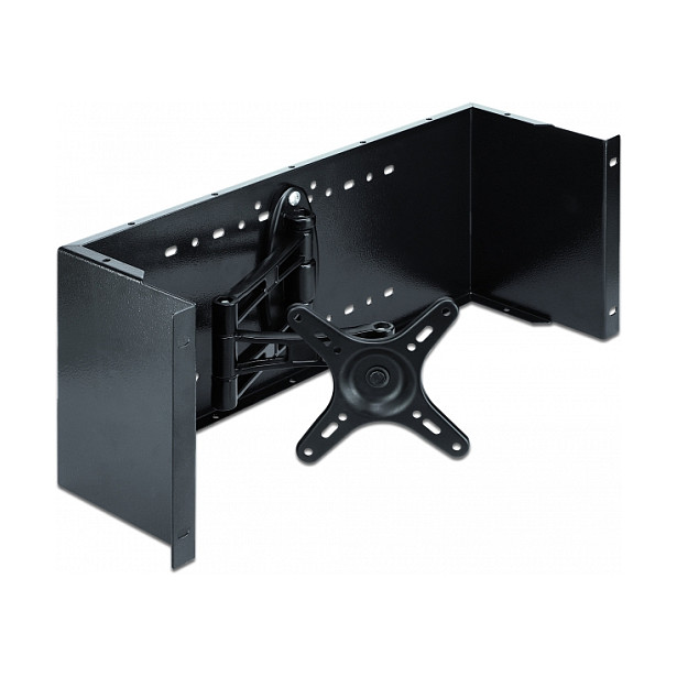 Aksesor Mbajtës për Monitor DeLOCK 42629 / Për Rack 19″ / 4U / VESA 50×50–100×100 mm / deri në 10 kg / 320 mm / Fikse - Zezë - 2