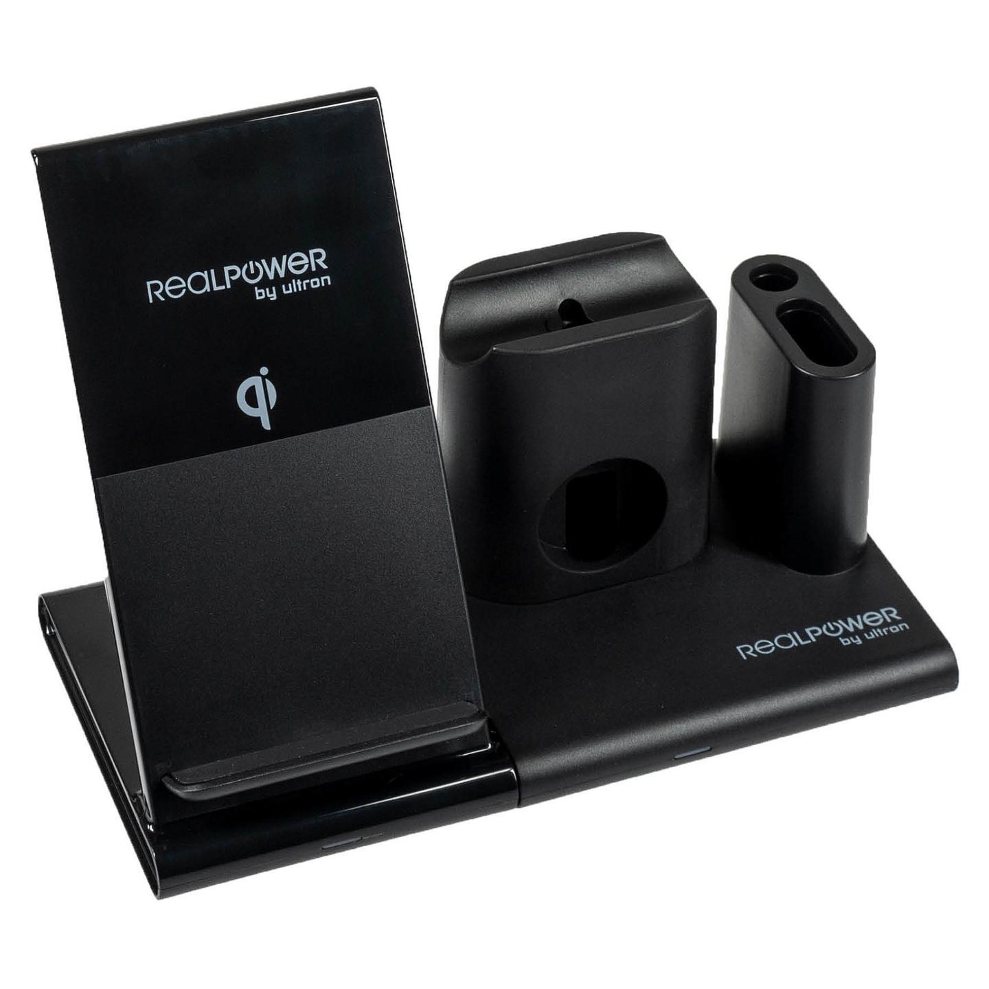 Karikues RealPower ChargeAIR Connect / Karikim Wireless / 10W / USB-C / 3 pajisje – Zezë - 2