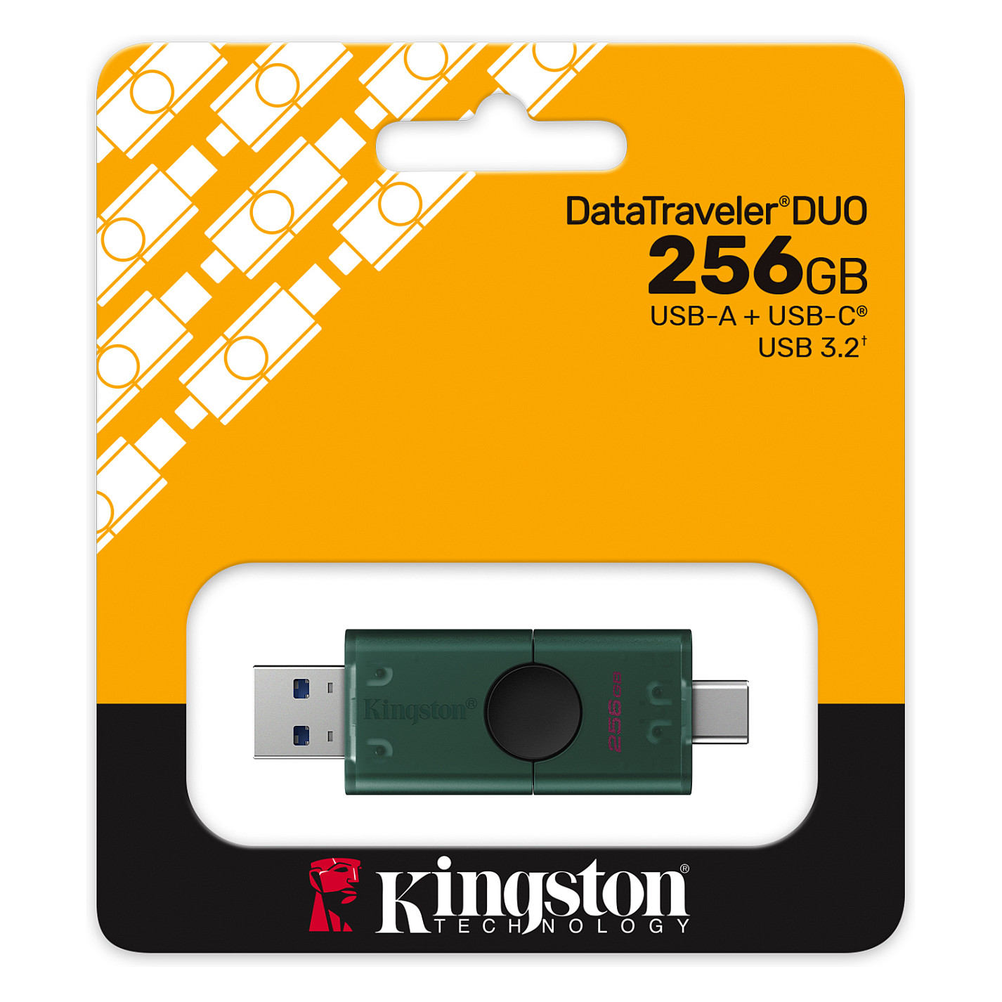 USB Flash Drive Kingston Technology DataTraveler Duo G2 / 256GB / USB Type-A + USB Type-C / USB 3.2 Gen 1 - Zezë/Gjelbër - 5