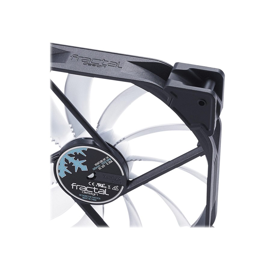 Ftohës për Kasë Fractal Design Venturi HF-14 / 140mm / 850-1200 RPM / 3-Pin – Zezë/Hiri - 7