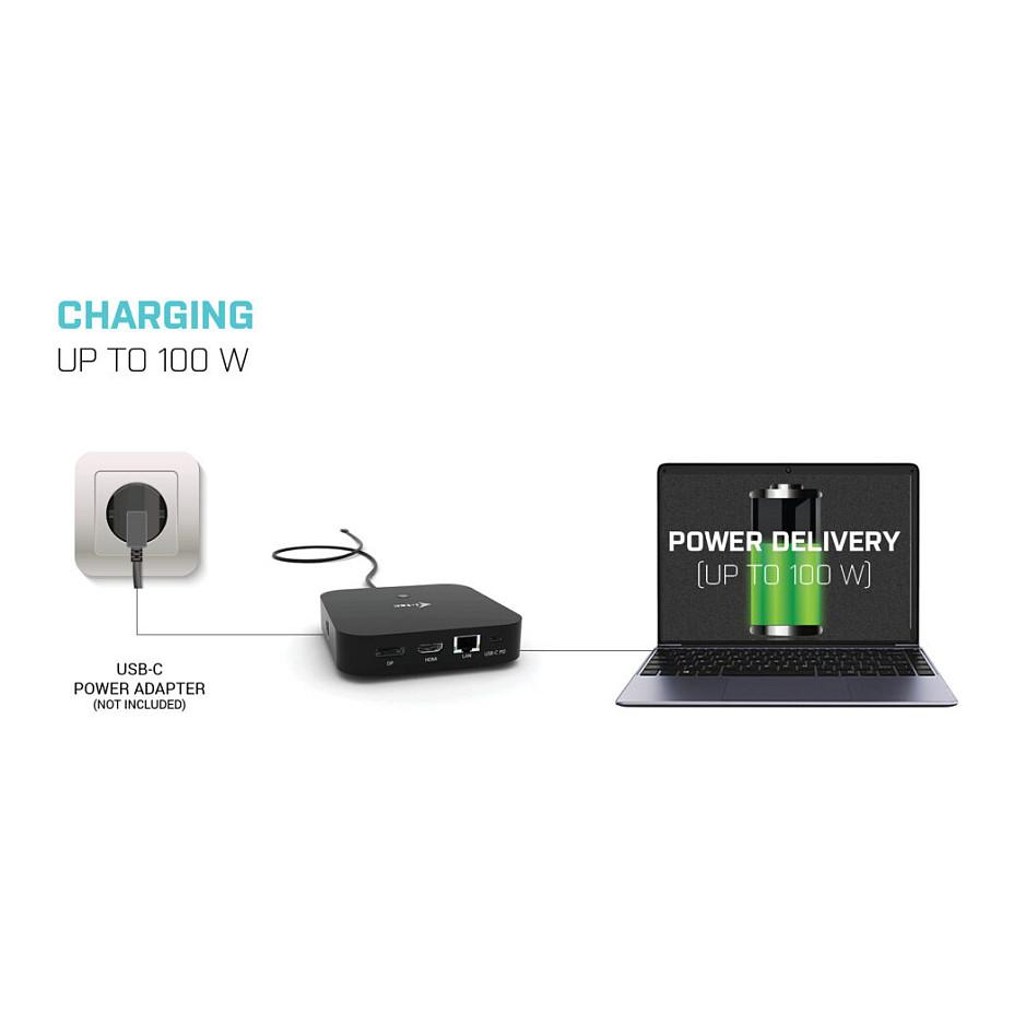 Docking Station I‑TEC / USB-C+HDMI+DP / 100W PD - 19