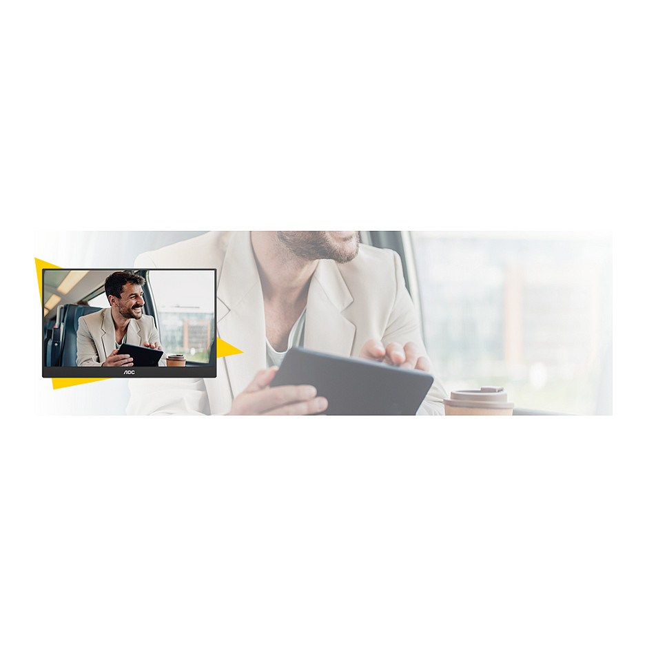 Monitor Portativ AOC 16T20E2 / 15.6" / Full HD IPS / 60Hz / 5ms / USB-C+Mini HDMI+Speakers - Zezë - 4
