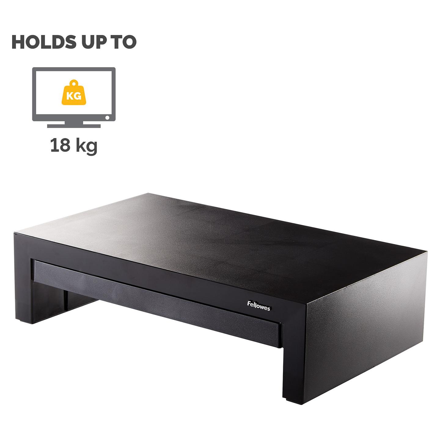 Mbajtëse për Monitor Fellowes Designer Suites / deri 21" / deri 18kg / 3 Nivele Lartësie / Sirtar Ruajtjeje - Zezë - 3