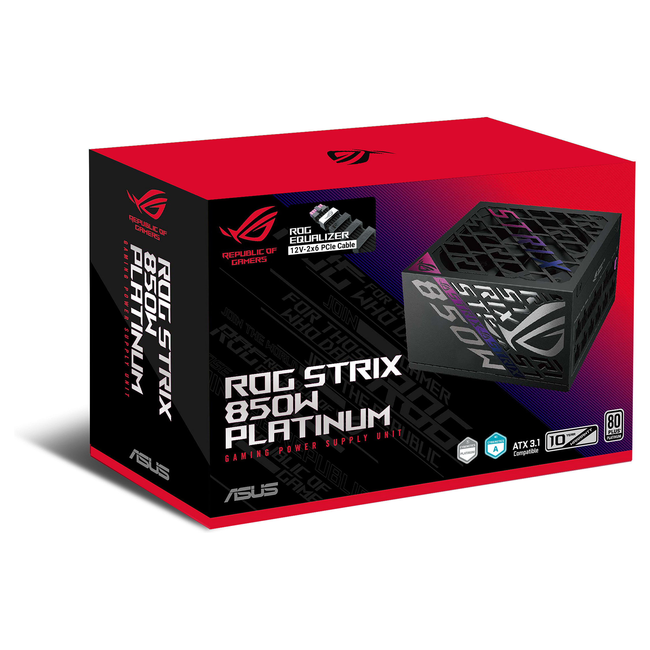 Furnizues Energjie ATX ASUS ROG Strix / 850W / 80 PLUS Platinum / ATX 3.1 / PCIe 5.1 - Zezë - 14