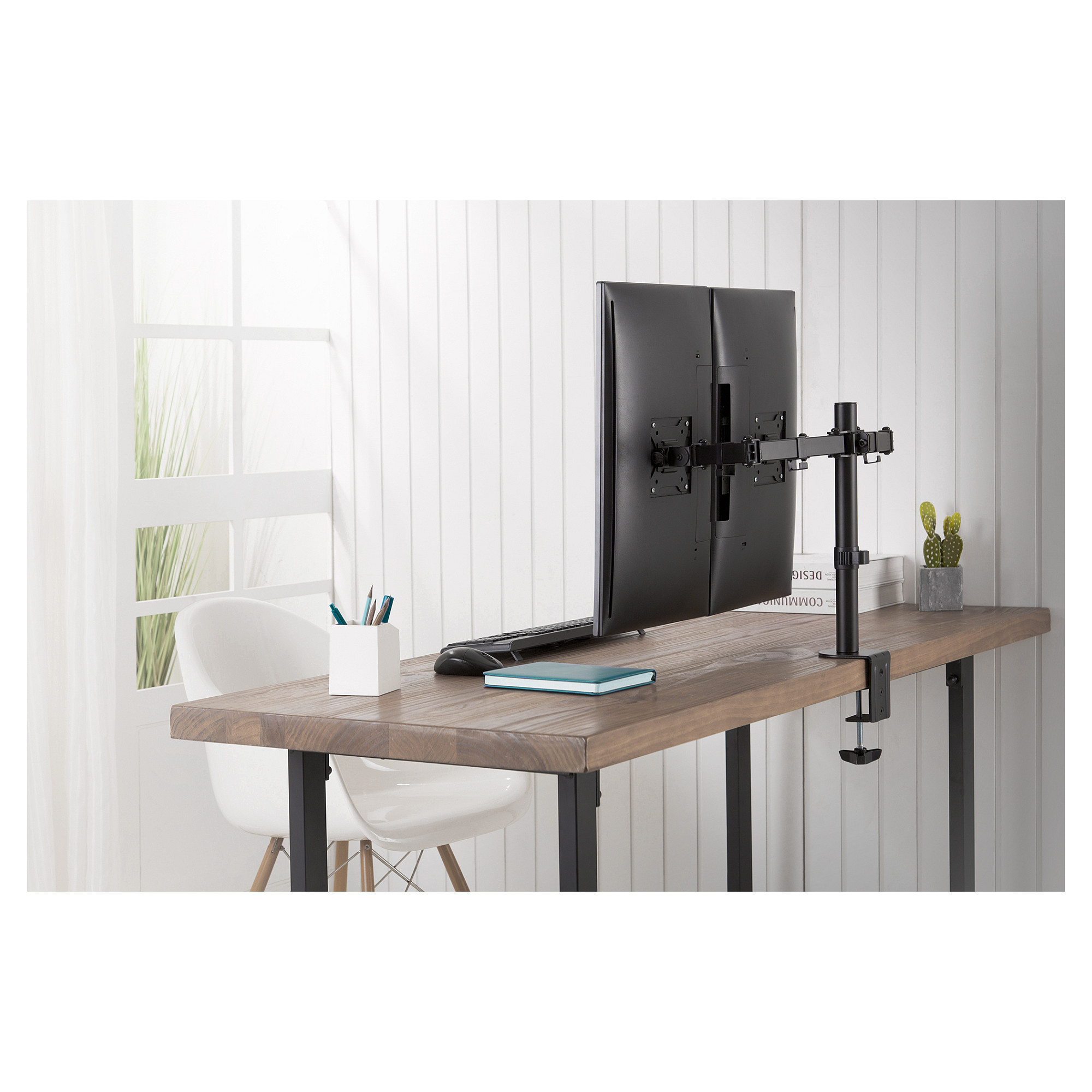 Mbajtëse për Monitor DIGITUS / 15″–32″ / deri në 16 kg / për 2 Monitorë / Lartësi të Rregullueshme - Zezë - 9