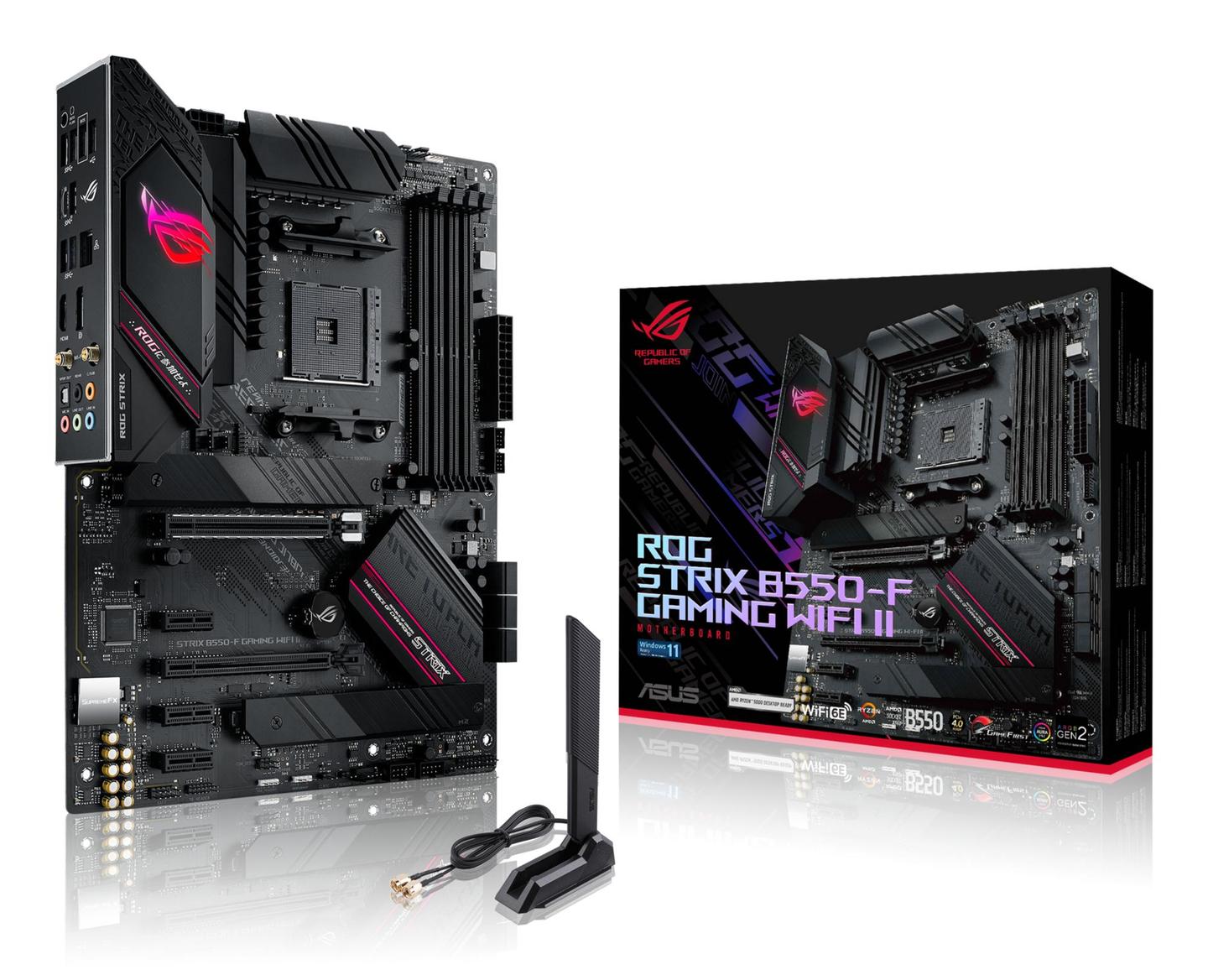 Pllakë Amë ASUS ROG STRIX B550-F GAMING WIFI II / AMD B550 / AM4 / ATX / DDR4 / PCIe 4.0 / Wi-Fi 6E