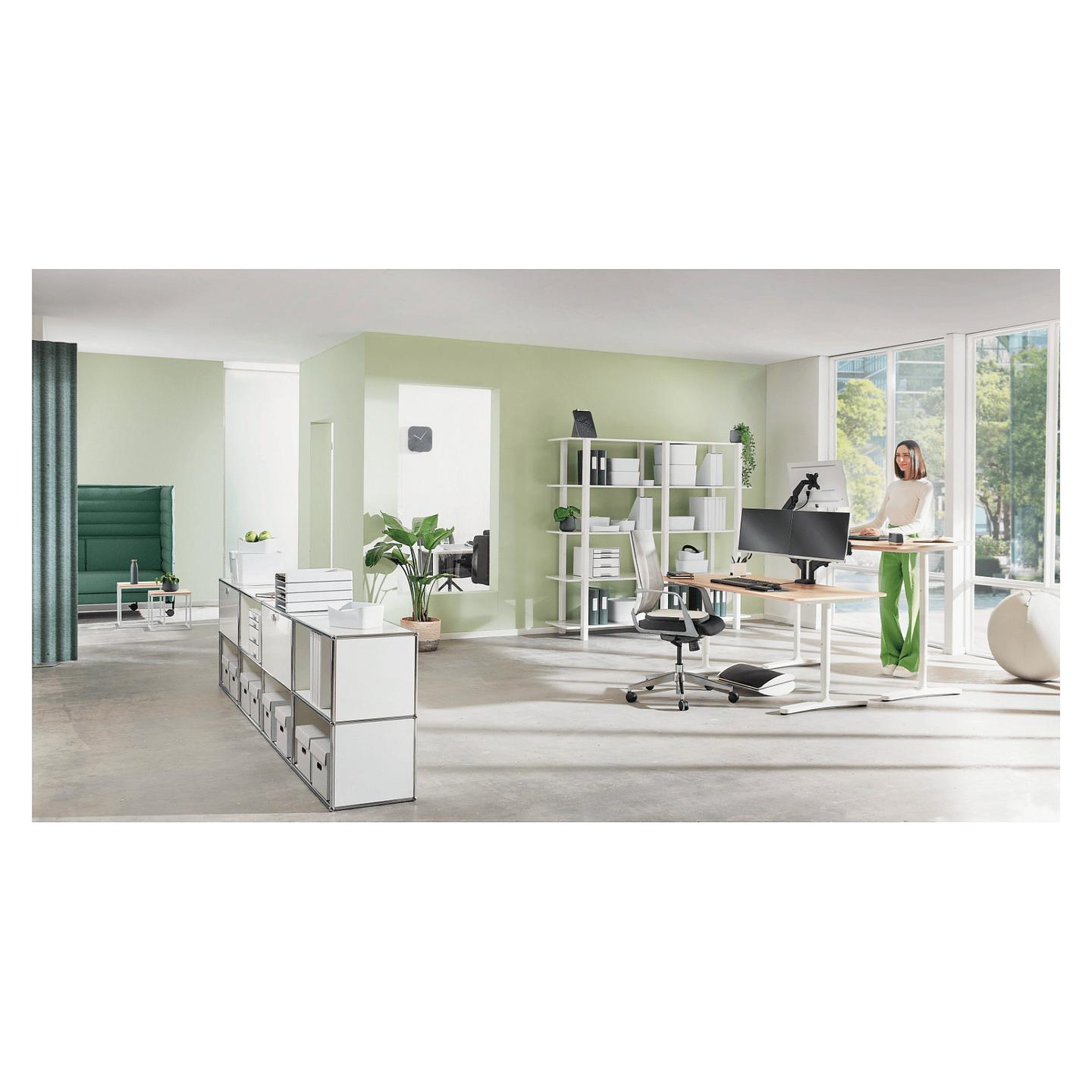 Mbajtëse për Monitor LEITZ Ergo Dual, 2 Monitorë, deri 32", 9kg - Gri e Errët - 3