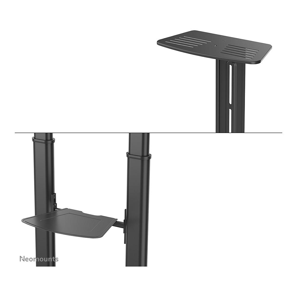 Karrocë për Monitor Neomounts PLASMA-M1950E, 60–100", deri 100kg, Rregullim Lartësie 134–166cm, Tilt 15° - Zezë - 7