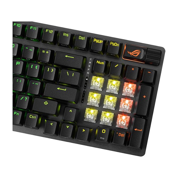 Tastierë Gaming ASUS ROG Strix Scope II 96 Wireless / 96% / Mekanike / RGB / AZERTY -Zezë - 9