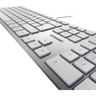 Tastierë me Kabllo Cherry KC 6000 Slim / USB-A / 105 Tasta / 6 Multimedia – Argjend - 4