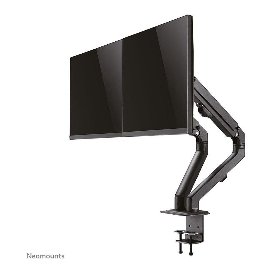 Mbajtëse për Monitor Neomounts FPMA-D650DBLACK / 2 Monitorë / 17"-27" / 7kg për Monitor / Coil Spring / Clamp-Grommet / Tilt +90° deri -45° / Swivel 180° / Rotacion 360° - Zezë - 12