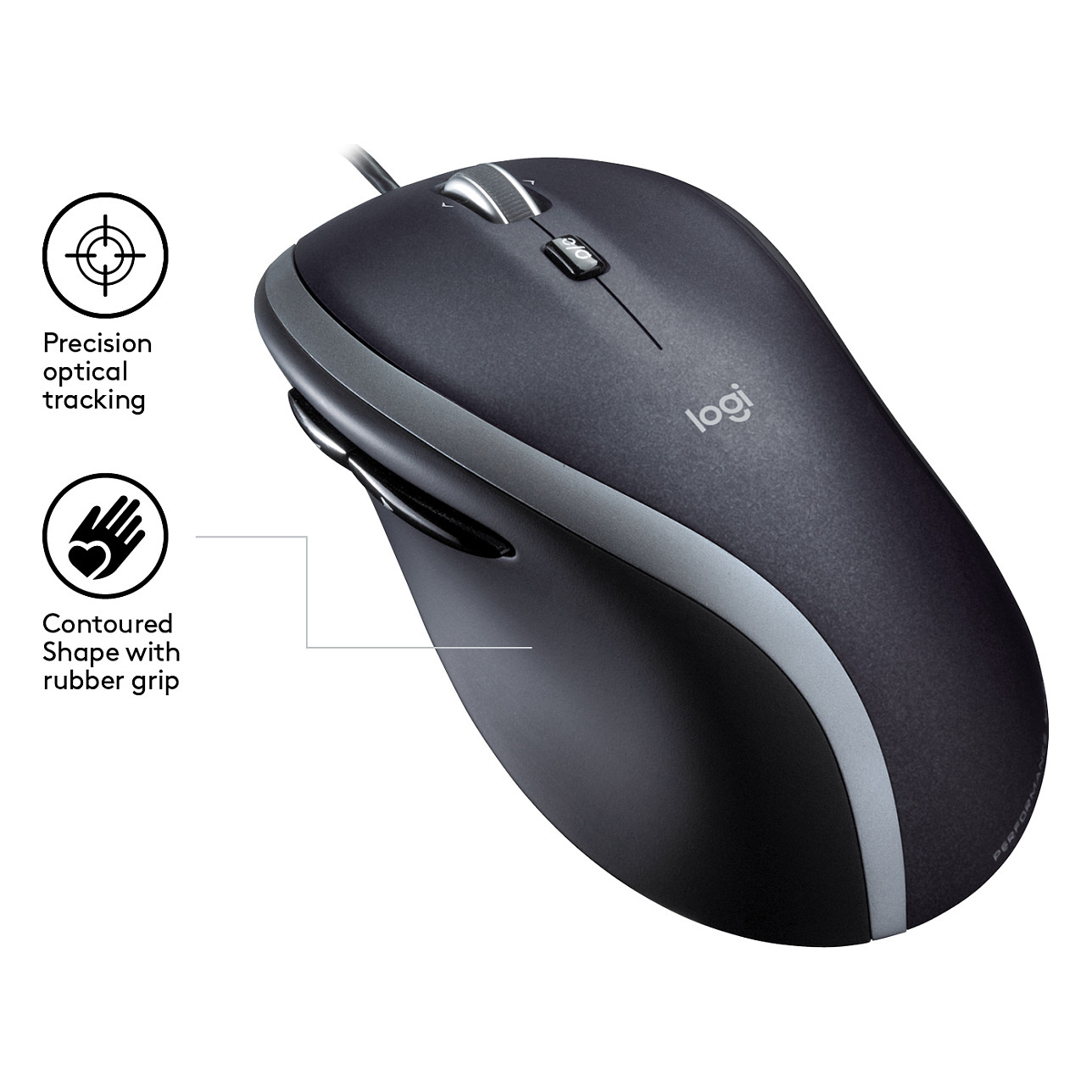 Maus me kabllo Logitech M500 / Laser / 1000 DPI / 5 butona / USB - Zezë - 8