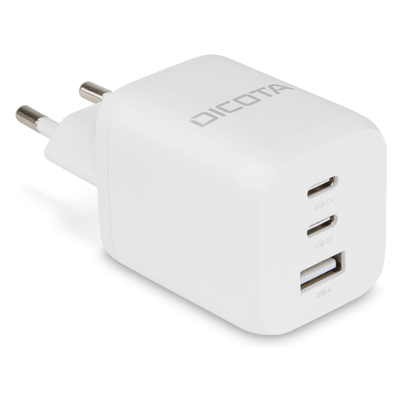 Karikues DICOTA D32054 / GaN / 65W / 2x USB-C / USB-A / PD 3.0 - Bardhë